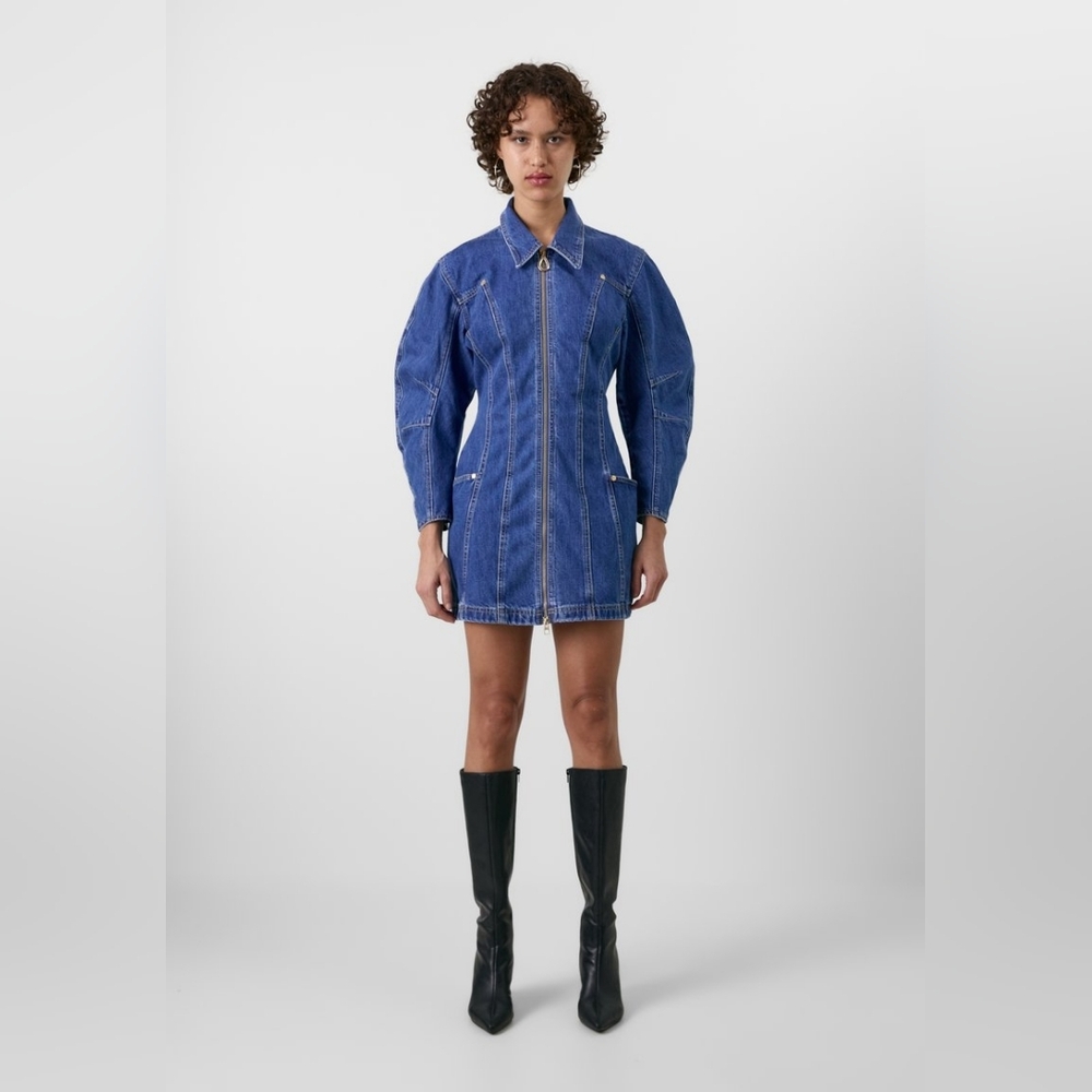 New Gap Cult Gaia Denim Barrel Dress S